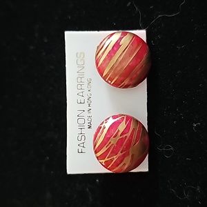 Gold and Red Fashion Earrings Box A/4